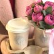 Композиция «кофе и цветы» с пион розой