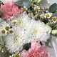 Потрясающий букет «Bloom Room» с белой гортензией, эустомой и хризантемами