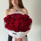 Красивый букет из 25 красных роз ️