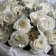 Букет « Лунная нежность» Bloom room из белых роз и эвкалипта