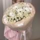 Букет «солнечная поляна» из ромашек и хризантем