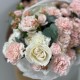 WOW Корзина с гортензией и розой + подарок от Vivienne Sabo — румяна MACARON