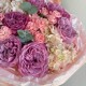 Стильный букет пироженка из пион. розы диануса гортензии эвкалипта