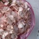 Розовый букет Зефирка  из гортензии, кустовой пионовидной розы с веточками ароматного эвкалипта в стильном оформлении
