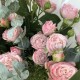 Нежный букет из пионовидных роз с эвкалиптом