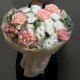 Авторский букет « Аромат нежности » Bloom room из французских роз, хризантем и эвкалипта