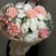 Авторский букет « Аромат нежности » Bloom room из французских роз, хризантем и эвкалипта