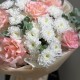 Авторский букет « Аромат нежности » Bloom room из французских роз, хризантем и эвкалипта