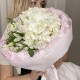 Букет пироженка  из гортензии и альстромерий