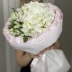 Букет пироженка  из гортензии и альстромерий