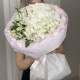 Букет пироженка  из гортензии и альстромерий