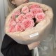 Прекрасный персиковый букет из 11 роз