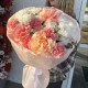 Очаровательный букет Bloom room   из французской розы, диантусов и хризантем