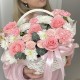 Шикарная корзина с розами, хризантемами, диантусами и эвкалиптом Bloom Room