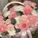 Шикарная корзина с розами, хризантемами, диантусами и эвкалиптом Bloom Room
