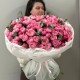 Премиум букет из кустовых роз «Pinc Silva»