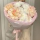 Авторский букет  « Нежная весна» из французских роз и хризантем
