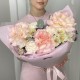 Ажурный букет   Из французских роз, альстромерий и диантусов