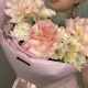 Ажурный букет   Из французских роз, альстромерий и диантусов