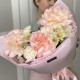 Ажурный букет   Из французских роз, альстромерий и диантусов