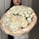 Букет Ореховый Латте Гортензия, Розы, Рафаэлло