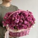 Корзина M с кустовой пион.розой Misty bubbles