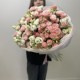 Букет «Любовь» Bloom Room из кустовой пион розы и эустомы
