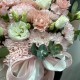 Композиция в коробке "Нежное бизе" Bloom Room: хризантема, диантус, эустома, эвкалипт