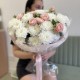 Нежный букет «Лето» из пион роз и хризантем Алтай