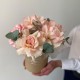 Композиция в коробке "Воздушный поцелуй" Bloom Room: роза, эвкалипт