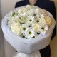 Весенний букет     из ромашки, альстромерии и розы