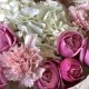 Весенний милый букет с гортензией , кустовой розой и диантусом