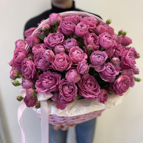 WOW Корзина Bloom Room Большой выбор в профиле магазина» кустовая пион Роза Мадам бомбастик