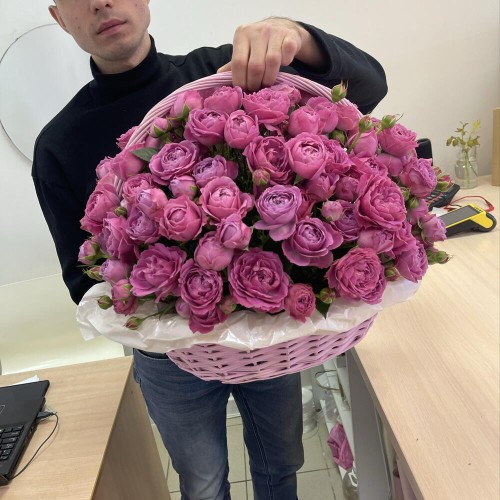 WOW Корзина Bloom Room Большой выбор в профиле магазина» кустовая пион Роза Мадам бомбастик
