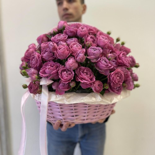 WOW Корзина Bloom Room Большой выбор в профиле магазина» кустовая пион Роза Мадам бомбастик