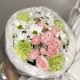Дофаминовый букет Bloom Room  французских роз, пиона, хризантем и эустомы