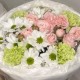 Дофаминовый букет Bloom Room  французских роз, пиона, хризантем и эустомы