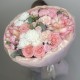 Пышный букет  Bloom room , французская роза, диантус, эвкалипт, хризантема