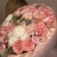 Пышный букет  Bloom room , французская роза, диантус, эвкалипт, хризантема