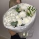 Букет «Чистая любовь»  Bloom room, гортензия, хризантема, альстромерия, эвкалипт