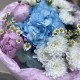 Дофаминовый букет Bloom room, в оформлении, гортензия, хризантема, пион, танацетум
