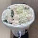 Стильный букет в белых тонах  Bloom room, диантус, гортензия, эвкалипт