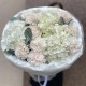 Стильный букет в белых тонах  Bloom room, диантус, гортензия, эвкалипт