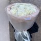 Монобукет белая роза Bloom room, в дизайнерском оформлении
