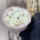 Монобукет белая роза Bloom room, в дизайнерском оформлении